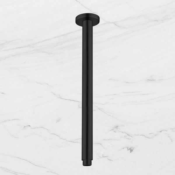 Nero Round Ceiling Arm 300mm Matte Black