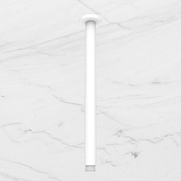 Nero Round Ceiling Arm 300mm Matte White