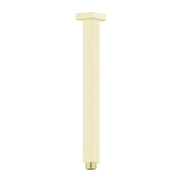 Nero Square Ceiling Arm 300mm Brushed Gold