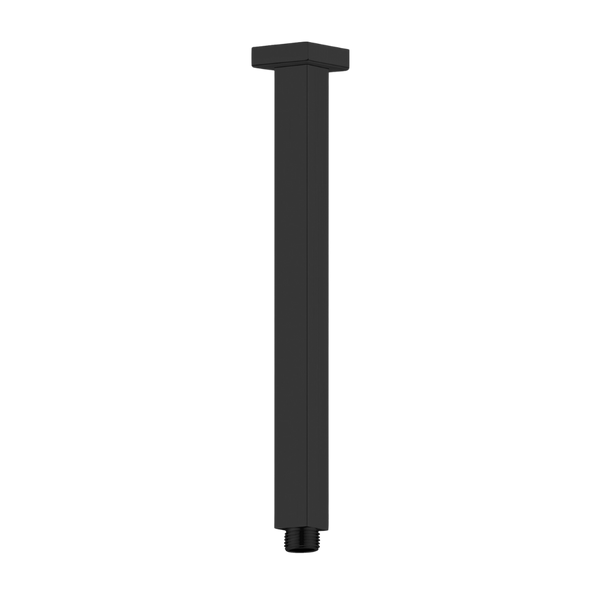 Nero Square Ceiling Arm 300mm Matte Black