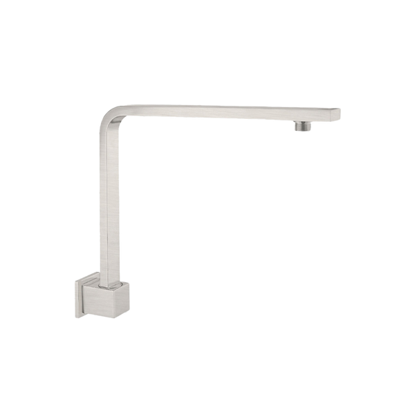 Nero Square Swivel Shower Arm Brushed Nickel