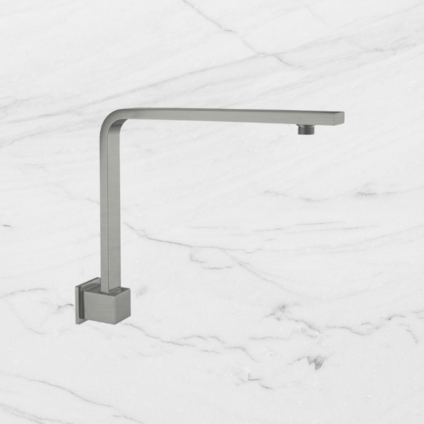 Nero Square Swivel Shower Arm Brushed Gunmetal