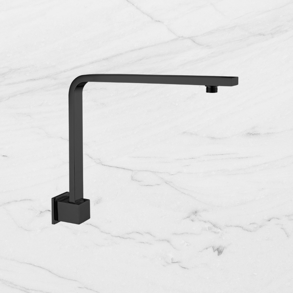 Nero Square Swivel Shower Arm Matte Black