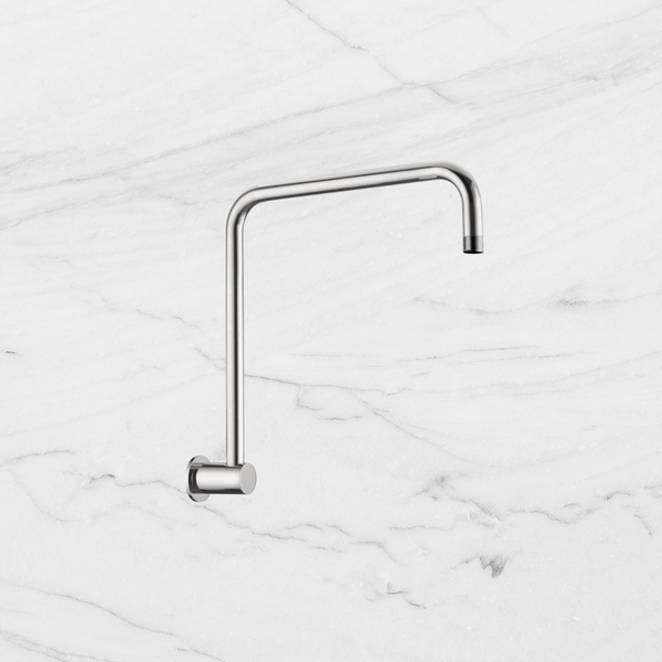 Nero Round Swivel Shower Arm Brushed Nickel