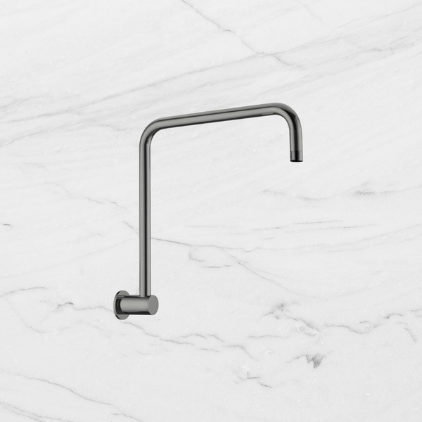Nero Round Swivel Shower Arm Brushed Gunmetal