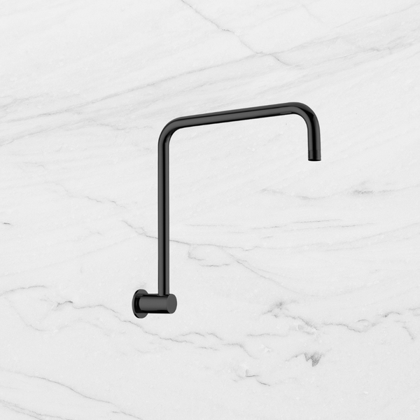 Nero Round Swivel Shower Arm Matte Black