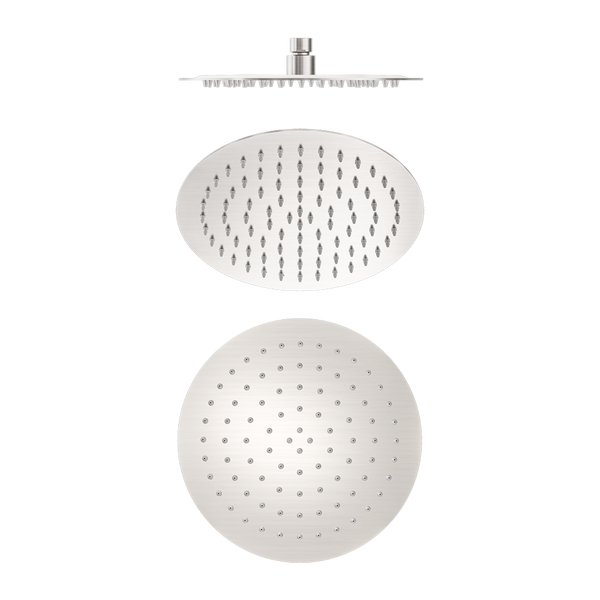 Nero 250mm Round Stainless Steel Shower Head 250mm 4 Star Rating Brushed Nickel