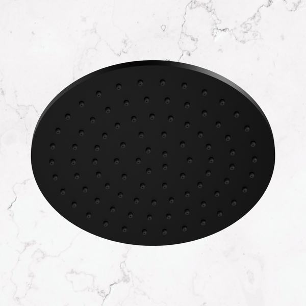 Nero 250mm Round Metal Shower Head II Matte Black