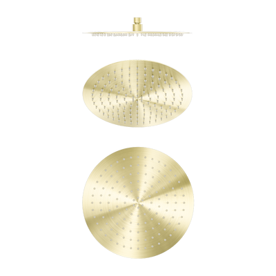 Nero Zen 300mm Round Shower Head Brushed Gold