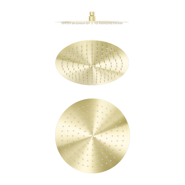 Nero Zen 300mm Round Shower Head Brushed Gold