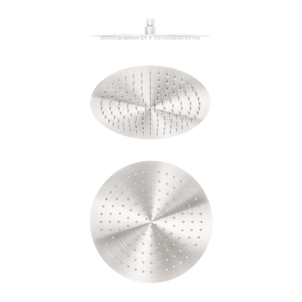 Nero Zen 300mm Round Shower Head Brushed Nickel