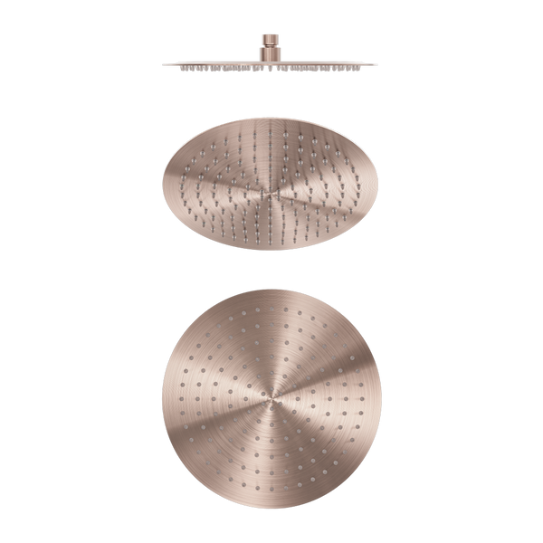 Nero Zen 300mm Round Shower Head Brushed Bronze