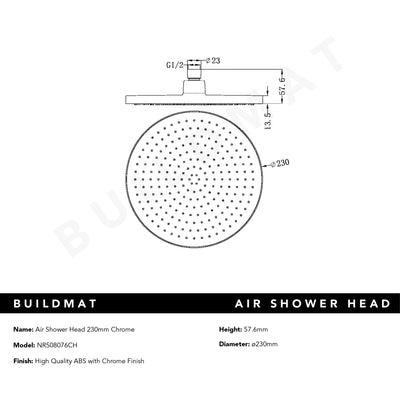 Air Shower Head Chrome