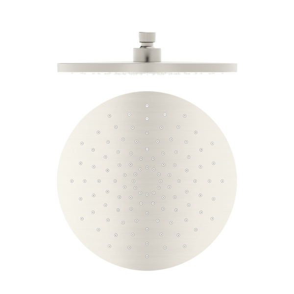 Nero Round ABS Shower Head 250mm Brushed Nickel