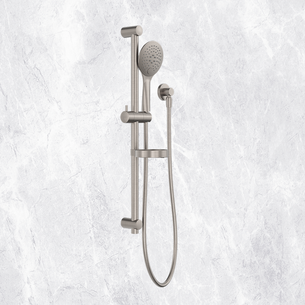 Nero Round Project Rail Shower Brushed Nickel