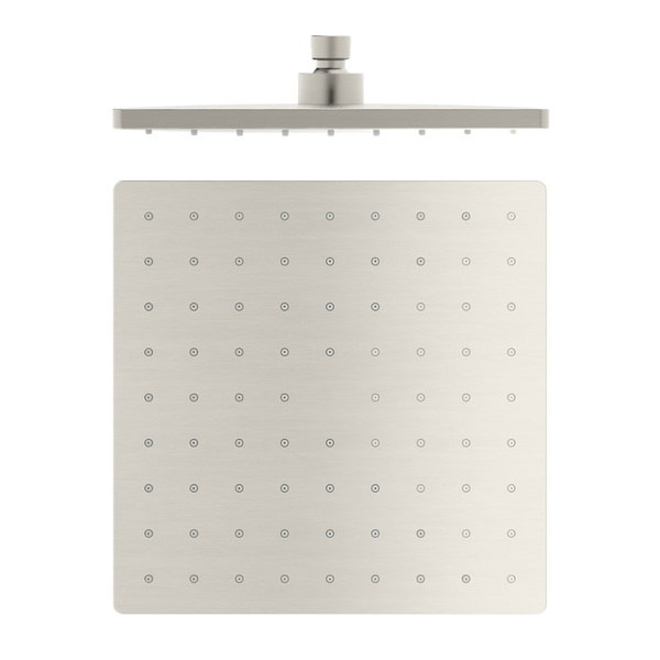 Nero Square ABS Shower Head 250mm Brushed Nickel