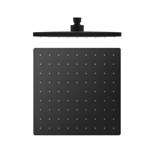 Nero Square ABS Shower Head 250mm Matte Black