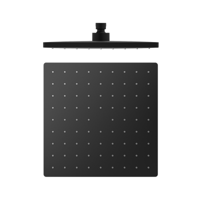 Nero Square ABS Shower Head 250mm Matte Black