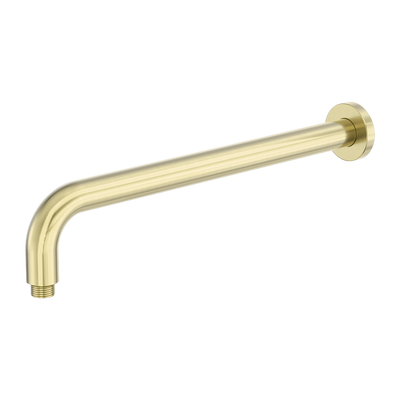 Nero Zen Round Shower Arm 400mm Length Brushed Gold