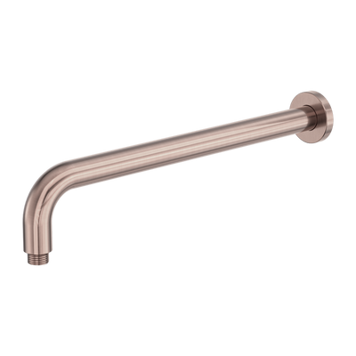 Nero Zen Round Shower Arm 400mm Length Brushed Bronze