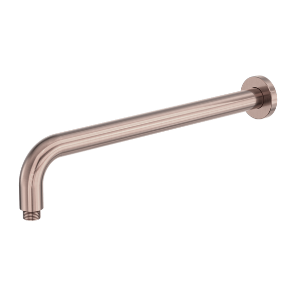 Nero Zen Round Shower Arm 400mm Length Brushed Bronze
