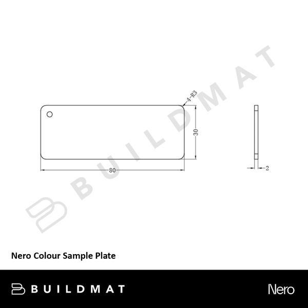 Nero Colour Sample Plate Brushed Gold