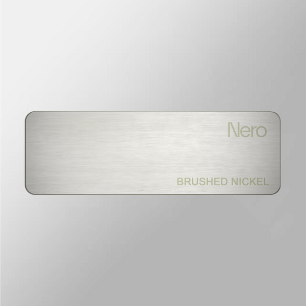 Nero Colour Sample Plate Brushed Nickel