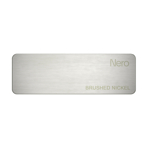 Nero Colour Sample Plate Brushed Nickel