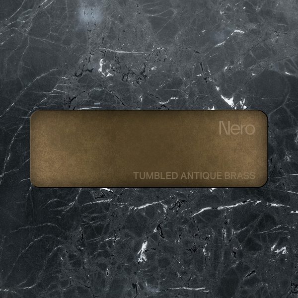 Nero Colour Sample Plate Tumbled Antique Brass