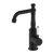 York Basin Mixer with White Porcelain Lever Matte Black