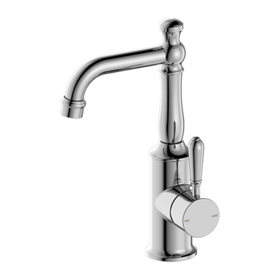 Nero York Basin Mixer with Metal Lever Chrome