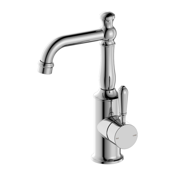 Nero York Basin Mixer with Metal Lever Chrome