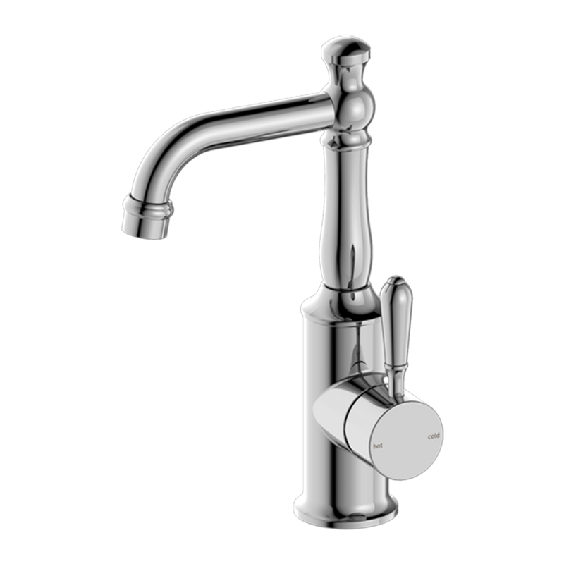 York Basin Mixer with Metal Lever Chrome