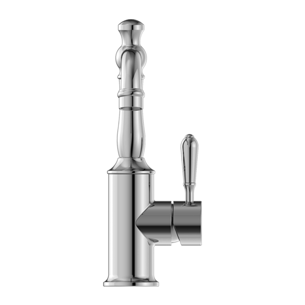 Nero York Basin Mixer with Metal Lever Chrome