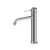 Nero York Straight Tall Basin Mixer With White Porcelain Lever Chrome