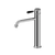 Nero York Straight Tall Basin Mixer With Black Porcelain Lever Chrome