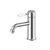 Nero York Straight Basin Mixer With White Porcelain Lever Chrome