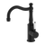 York Basin Mixer Hook Spout with White Porcelain Lever Matte Black