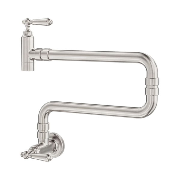Nero York Wall Mounted Pot Filler Brushed Nickel