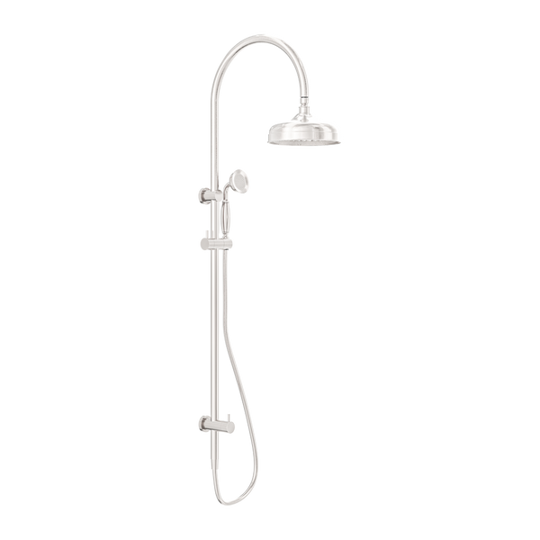 Nero York Twin Shower with Metal Hand Shower Brushed Nickel