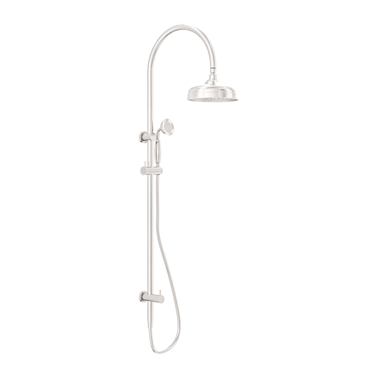 Nero York Twin Shower with Metal Hand Shower Brushed Nickel