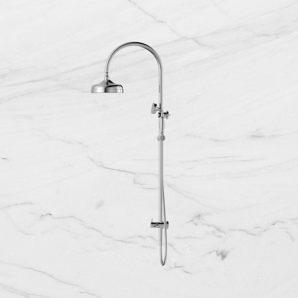 Nero York Twin Shower with Metal Hand Shower Chrome