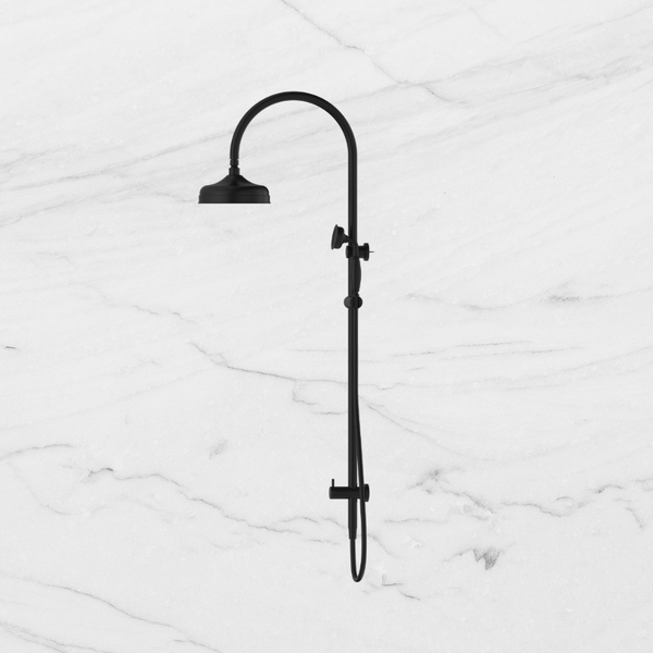 Nero York Twin Shower with Metal Hand Shower Matte Black