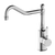 York Kitchen Mixer Hook Spout with White Porcelain Lever Chrome