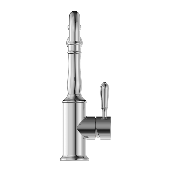 Nero York Kitchen Mixer Hook Spout with Metal Lever Chrome