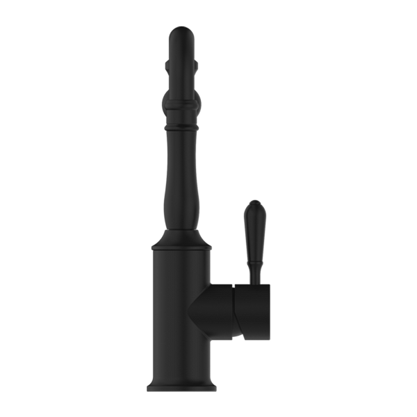 Nero York Kitchen Mixer Hook Spout with Metal Lever Matte Black