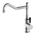 York Kitchen Mixer Hook Spout with Black Porcelain Lever Chrome