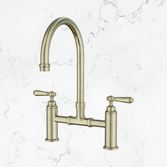 Nero York Bridge Kitchen Set Aged Brass