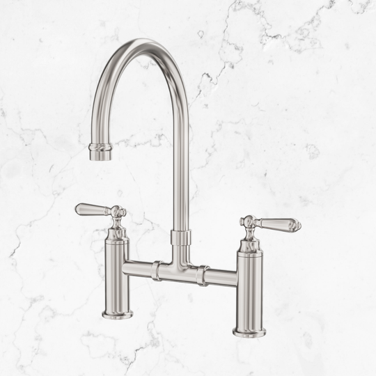 Nero York Bridge Kitchen Set Brushed Nickel