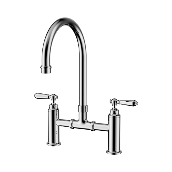 Nero York Bridge Kitchen Set Chrome